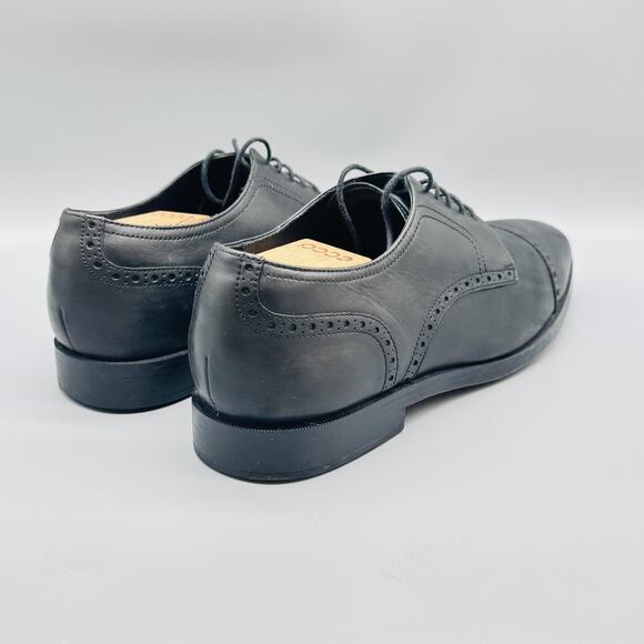 Cole Haan Shoes Mens 10 Black Leather Grand OS Oxford Cap Toe Slip On Dress main image 11